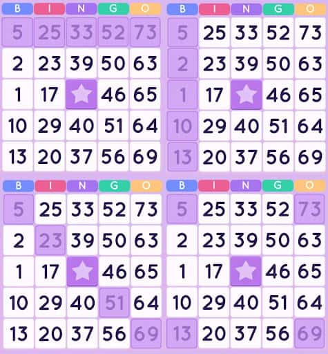 Bingo examples on Blackout Bingo board